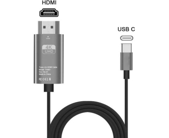 RoGer USB-C to HDMI UltraHD 4K@60Hz Kabelis 1.8m