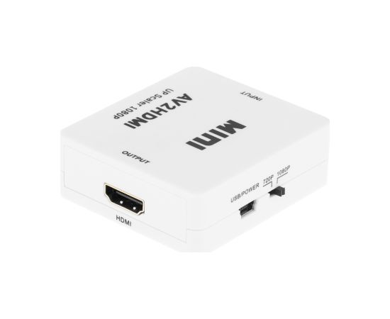 RoGer Signāla Pārveidotājs Adapteris no RCA uz HDMI (+Audio) Balts