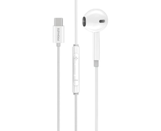 Promate MonoPod Dynamic Mono In-Ear Vadu Austiņas USB-C / 1.2m