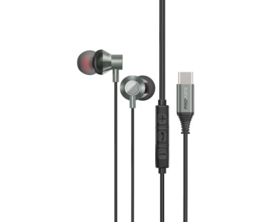 Promate Silken-C Ergonomic Stereo In-Ear Vadu Austiņas USB-C / 1.2m