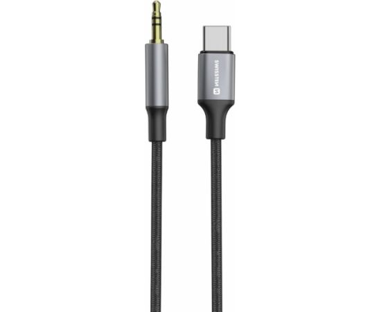 Swissten Audio Adapter Textile Aудио адаптер USB-C - 3.5mm Kабель 1.5m