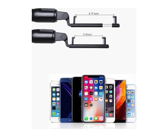 RoGer 2in1 Universāls Selfie Stick + Tripod Statnis ar Bluetooth Tālvadības pulti Balts