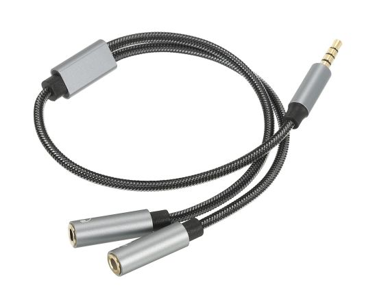 RoGer SP35Y Аудио адаптер  / делитель 2x 3.5mm stereo + microphone / 4 pin