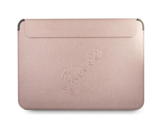 Original GUESS Laptop Sleeve Saffiano Script GUCS13PUSASPI 13 inches pink