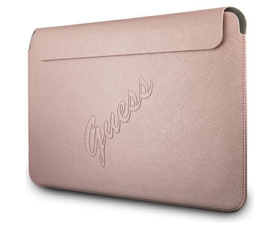 Original GUESS Laptop Sleeve Saffiano Script GUCS13PUSASPI 13 inches pink