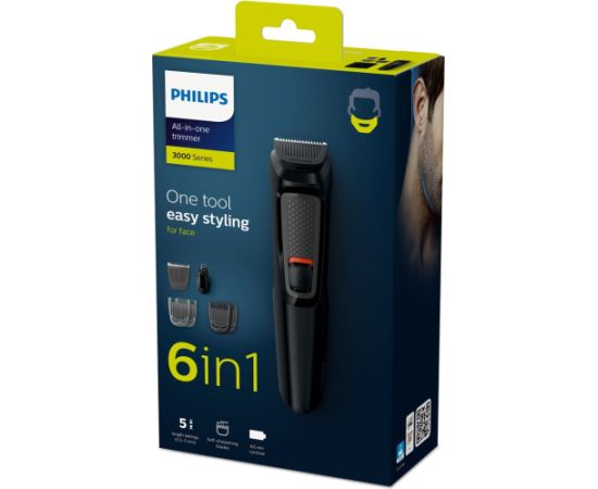 Philips MULTIGROOM Series 3000 MG3710/15 hair trimmers/clipper Black