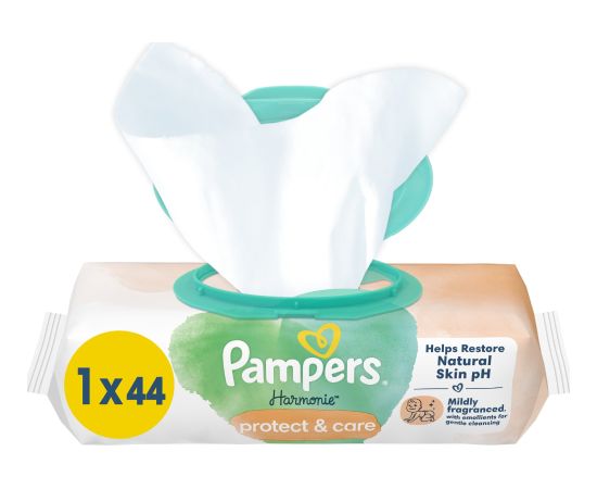 Pampers Harmonie Protect & Care Chusteczki nawilżane 44 szt.