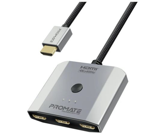 Promate MediaSwitch-H3 3-in-1 HDMI Switch 4K@60Hz / 0,5m