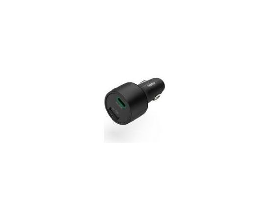 Hama   Car Fast Charger, 1x USB-C, 1x USB-A, PD, 32 W Black