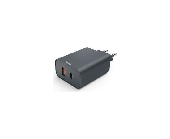 Hama   Ecosential 45W PD USB-C USB-A Phone Charger Gray Black