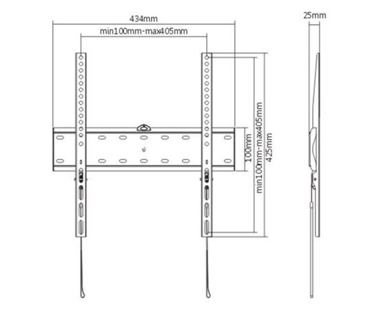 TV SET ACC WALL MOUNT 32-55"/WM-55F-02 GEMBIRD