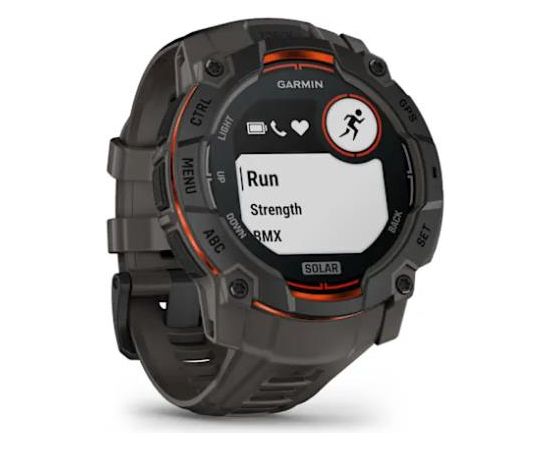 GARMIN Instinct® 3 50mm Solar Black with Charcoal Band SmartWatch