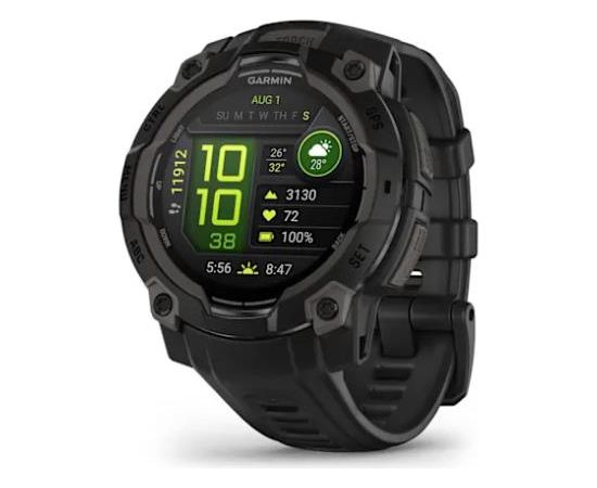 GARMIN Instinct® 3 – 45 mm, AMOLED Black with Black Band SmartWatch