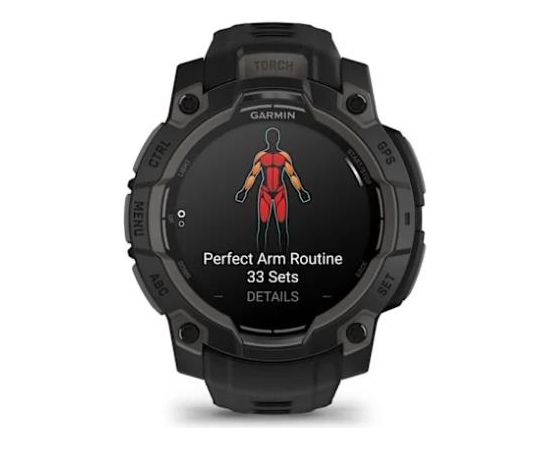 GARMIN Instinct® 3 – 45 mm, AMOLED Black with Black Band SmartWatch