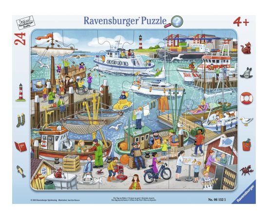 Ravensburger Frame Puzzle 24 pc Day At The Harbour