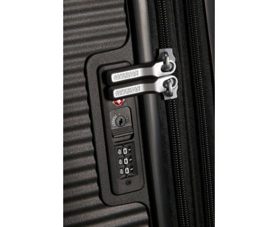 Walizka średnia American Tourister Soundbox EXP - bass black