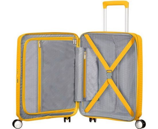 Kabinowa walizka American Tourister Soundbox EXP - golden yellow