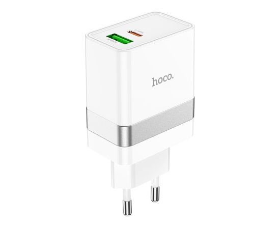 Charger Hoco N21 30W USB-C/USB-A white