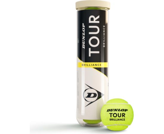 Tennis balls DUNLOP TOUR BRILLIANCE MidRange 4-tube ITF