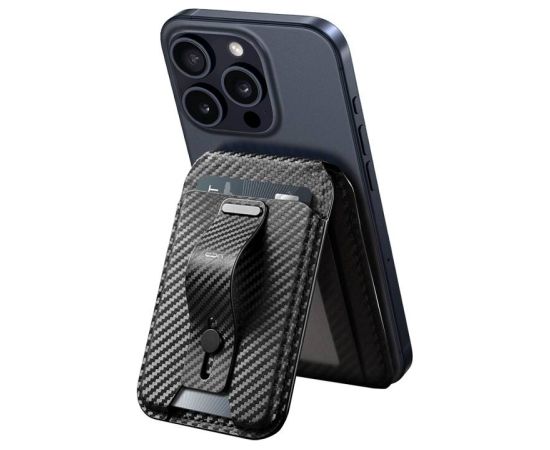 ESR magnetic wallet with stand function (carbon fiber)