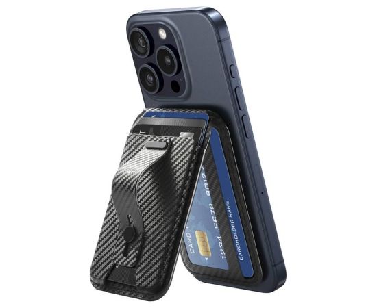 ESR magnetic wallet with stand function (carbon fiber)