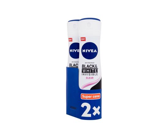 Nivea Black & White Invisible / Clear 2x150ml 48h W / Antiperspirant