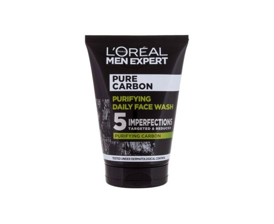 L'oreal Men Expert / Pure Carbon 100ml Purifying Daily Face Wash M / Cleansing Gel