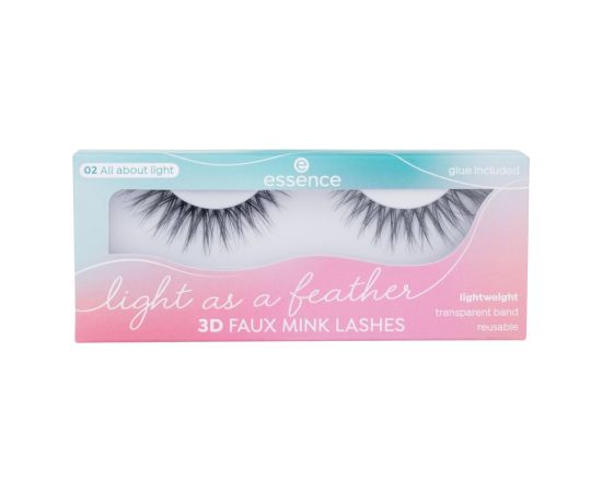 Essence Light As A Feather / 3D Faux Mink 1pc 02 All About Light W / False Eyelashes