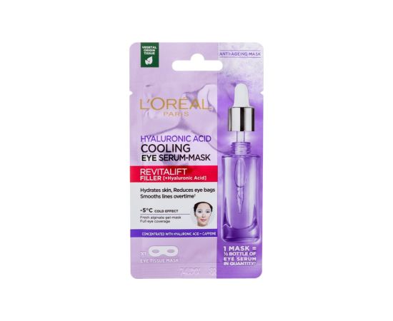 L'oreal Revitalift Filler HA / Cooling Tissue Eye Serum-Mask 11g W / Eye Mask