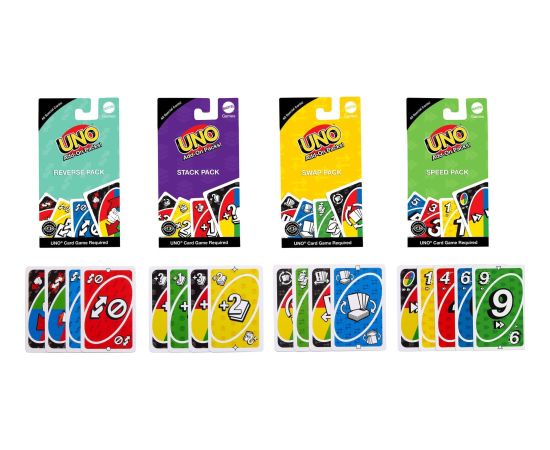 UNO Add-On Packs! JCV55 MATTEL mix cena za 1 szt