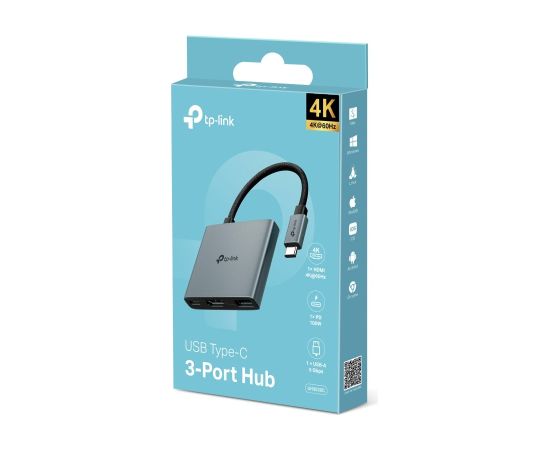 TP-Link UH3020C interface hub USB Type-C 5000 Mbit/s Grey