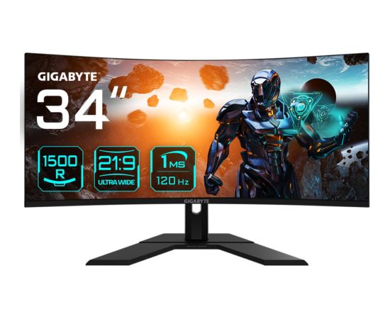 Gigabyte GS34WQC computer monitor 86.4 cm (34") 3440 x 1440 pixels Wide Quad HD LCD Black