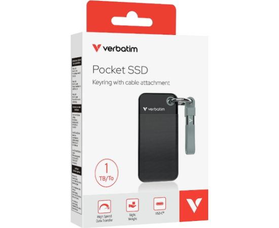 Verbatim 32190 Pocket USB-C Ārējais SSD Disks 1TB