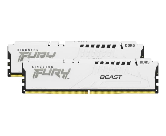 Kingston FURY 64 GB DDR5-5600 Kit, memory (white, KF556C40BWK2-64, Beast, XMP)