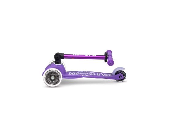 Micro folding scooter Mini DELUXE LED Purple