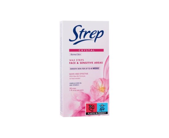 Strep Crystal / Wax Strips Face & Sensitive Areas 20pc Normal Skin