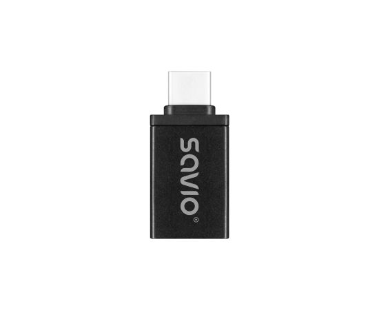 Adapteris Savio AK-80 USB-C to USB-A Black