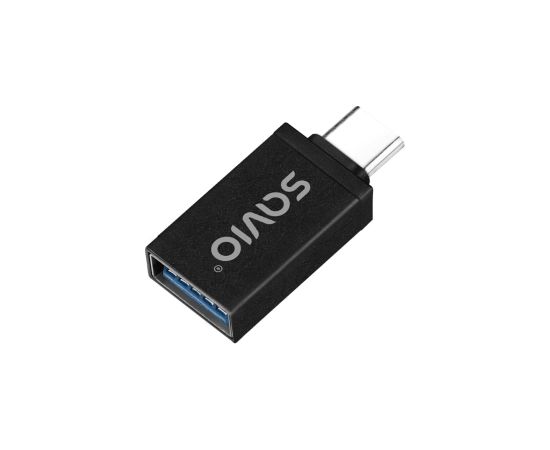 Adapteris Savio AK-80 USB-C to USB-A Black