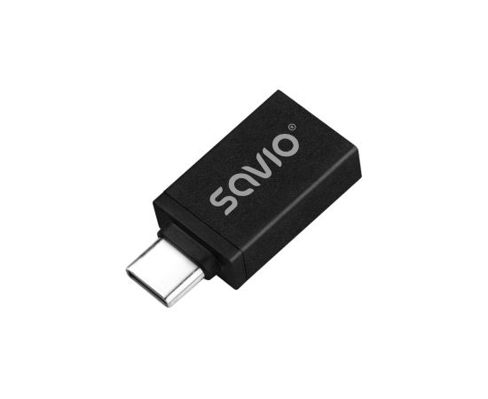 Adapteris Savio AK-80 USB-C to USB-A Black