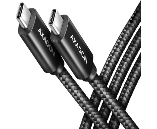 Axagon Data and charging USB 480Mbps cable length 2.5 m. PD 240W, 5A. Black braided.