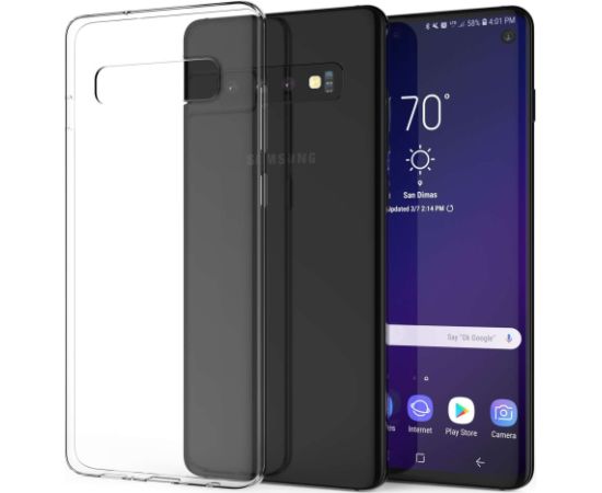 Mocco Ultra Back Case 0.3 mm Aizmugurējais Silikona Apvalks Priekš Samsung G973 Galaxy S10 Caurspīdīgs