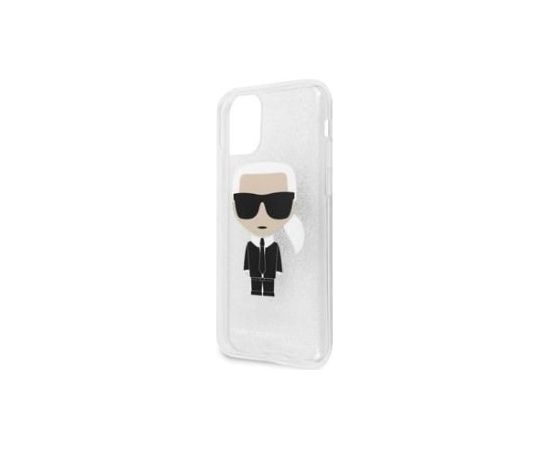 Karl Lagerfeld Apple  iPhone 11 Pro MAX Glitter Iconic Body Cover Silver