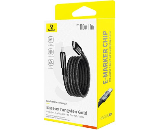 Baseus Tungsten Gold Charging Cable USB-C to USB-C 100W 1m (black)