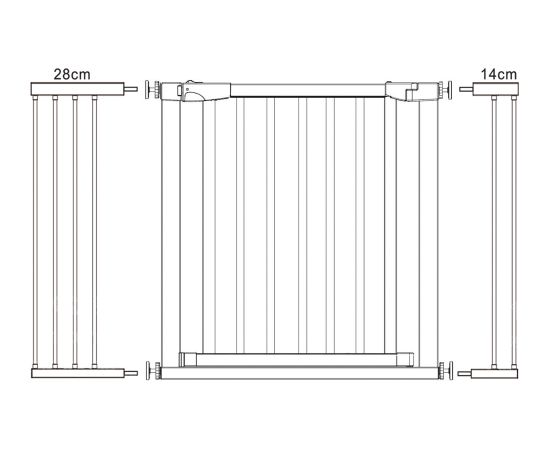 Лестничные защитные ворота Springos SG0012CC 75-138 см