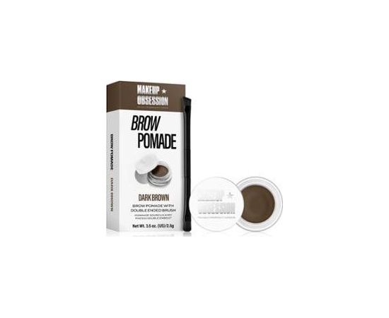 Makeup Revolution Makeup Obsession Brow Pomade With Double Ended Brush Żel i pomada do brwi 2,5g Dark Brown