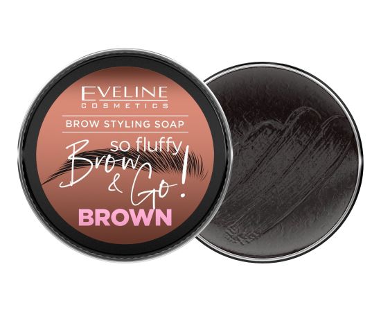 EVELINE_Brow & Go! mydło do stylizacji brwi Brown 25g