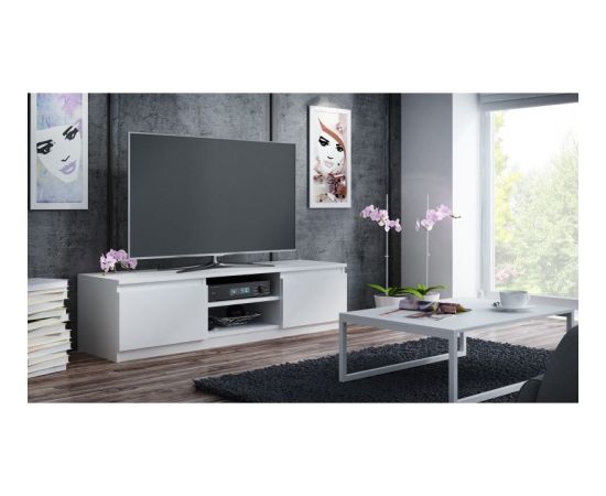 Top E Shop Topeshop RTV140 BIEL TV stand/entertainment centre 2 shelves