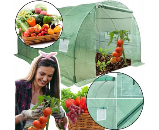 Lean Foil Tunnel Garden Greenhouse 4x2.5x2m Foil 10m² UV-4 Premium