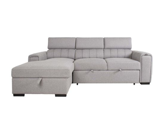 Corner sofa bed ODELIA LC, grey