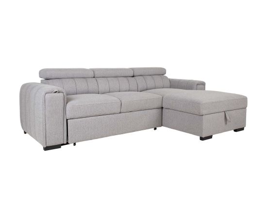 Corner sofa bed ODELIA RC, grey